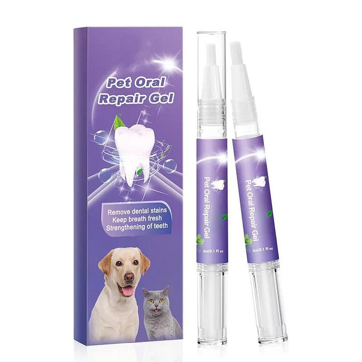 🥳2026 HOT SALE🥳💞50K+ SOLD! 🐶🦷 BUY 1 GET 1 FREE! Pet Oral Repair Gel – no brushing needed, just apply. Dissolves tartar, whitens teeth & freshens breath in days. Vet-recommended formula – your dog will love the taste! 🐱✨