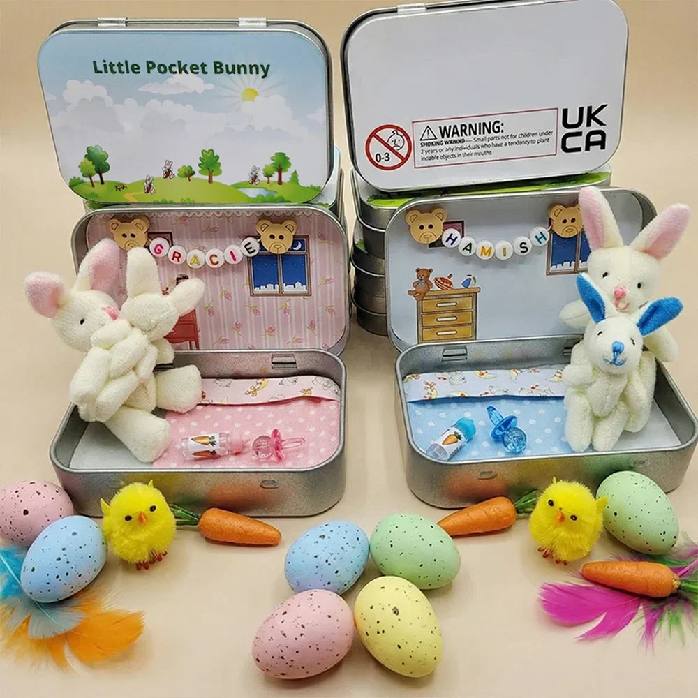 🥳2026 HOT SALE🥳💞50K+ SOLD!🥚💝 50% OFF! Tiny Plush Bunny Tin – Pocket-sized cuteness for Easter. Collectible mummy bunny in a keepsake tin. Great for egg hunts or gifts. 🐇🎀