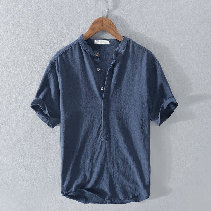 Men's New Linen Casual Short-Sleeve Shirt