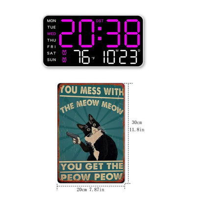 🥳2026 HOT SALE🥳💞50K+ SOLD!💥🕒 ❤️Crystal Clear Time, Modern Nordic Style. Large LED Digital Wall Clock – 50% OFF! 🏠🌟