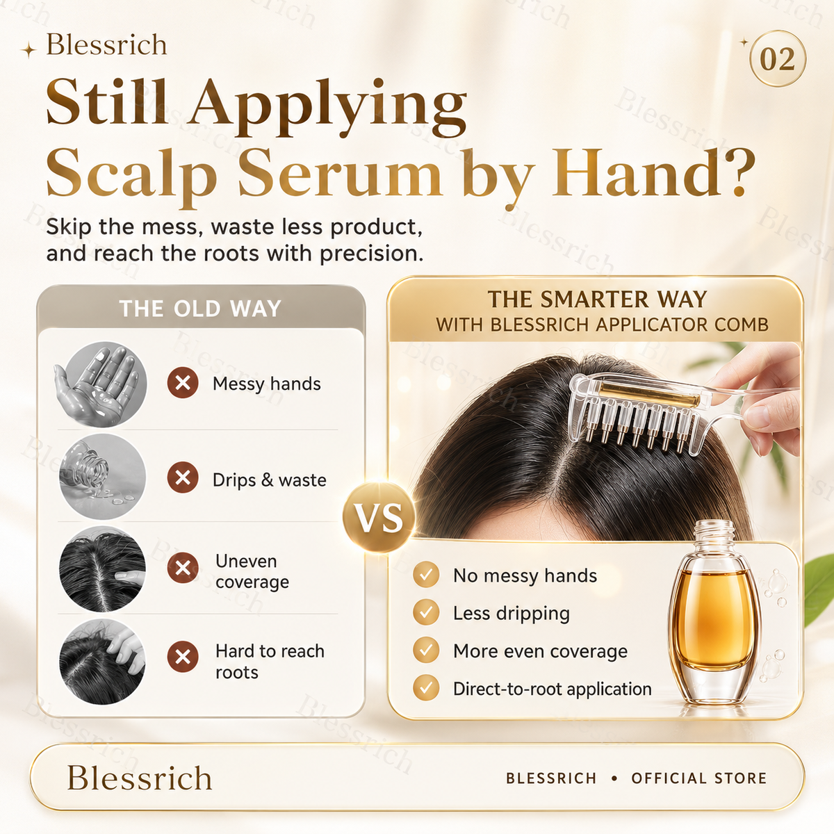 🥳2026 HOT SALE🥳💞50K+ SOLD! 💧✨ LAST DAY 50% OFF! Scalp Serum Applicator Comb – 10mL refillable, targeted rounded tips for mess-free even application. Oils, serums & tonics! 🛡️✅
