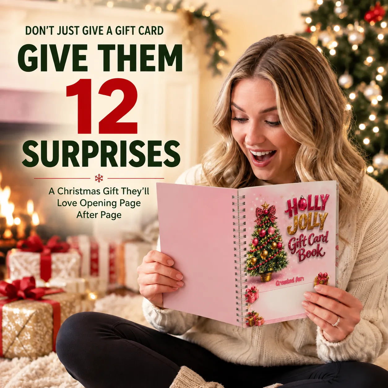 🥳2026 HOT SALE🥳💞50K+ SOLD! 🎅💌 50% OFF! Christmas Gift Card Holder Book – 12 pages of surprises, mix gift cards with photos & heartfelt messages. From £6.99 – a keepsake they’ll treasure! ❤️🎄