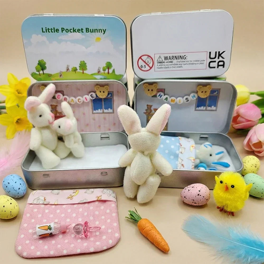 🥳2026 HOT SALE🥳💞50K+ SOLD!🥚💝 50% OFF! Tiny Plush Bunny Tin – Pocket-sized cuteness for Easter. Collectible mummy bunny in a keepsake tin. Great for egg hunts or gifts. 🐇🎀
