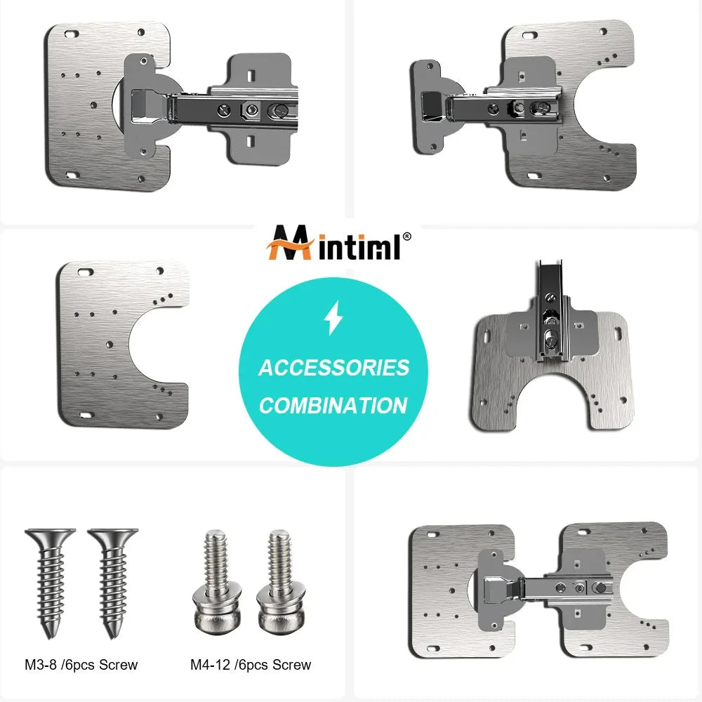 🥳2026 HOT SALE🥳💞50K+ SOLD! 🔧🚪 Hinge Repair Plate – fixes loose, broken cabinet hinges fast. Stainless steel plate reinforces stress points – no more sagging doors! Easy DIY install, includes screws. 💪✅