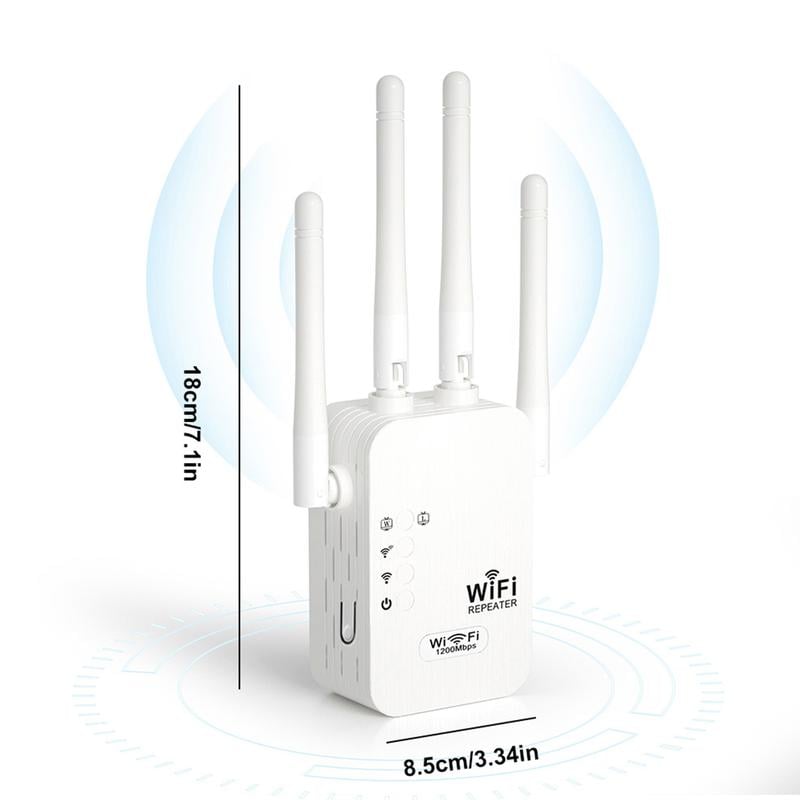 🥳2026 HOT SALE🥳💞50K+ SOLD! 📶🚀 50% OFF! 1200Mbps Dual Band WiFi Extender – 6 antennas, covers 10,000+ sq.ft & 50+ devices. No more dead zones, faster gaming & streaming! 🏡✅