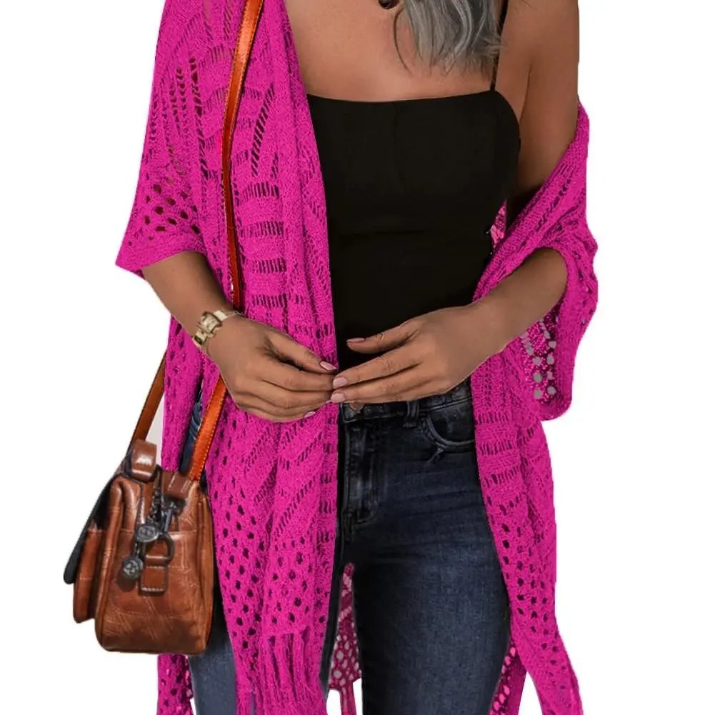 🥳2026 HOT SALE🥳💞50K+ SOLD!🌸☀️ 50% OFF – Just £19.99! Oversized Knit Cardigan – Lightweight crochet tassel kimono for spring & summer. Breathable viscose‑nylon blend – no itch, no cling – layer over anything! 🧶✨