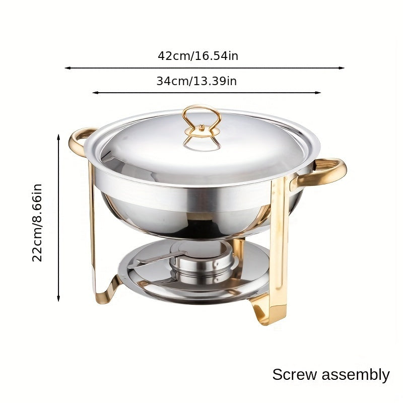 🥳2026 HOT SALE🥳💞50K+ SOLD! 🍽️🔥 50% OFF! Garvee 5QT Stainless Steel Chafing Dish – rust-resistant, gold finish, keeps food warm. Perfect for weddings, parties & buffets! ✨🛡️
