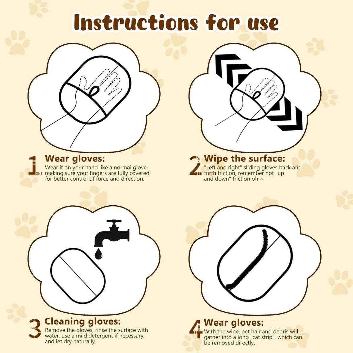 🥳2026 HOT SALE🥳💞50K+ SOLD! 🐾🧤 Pet Hair Remover Gloves – double-sided silicone bristles grab fur from sofas, clothes & carpets in seconds. Massages your pet while collecting loose hair – no more sticky rollers! 🧹✨
