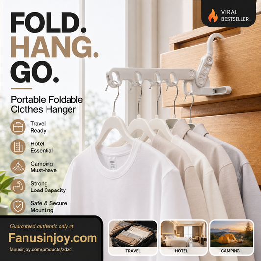 🥳2026 HOT SALE🥳💞50K+ SOLD!✈️💼 50% OFF! Foldable Travel Hanger Set – Lightweight & compact, unfolds in seconds. Ideal for hotels, caravans & laundry rooms. No more sharing hotel hangers! 🧳💨