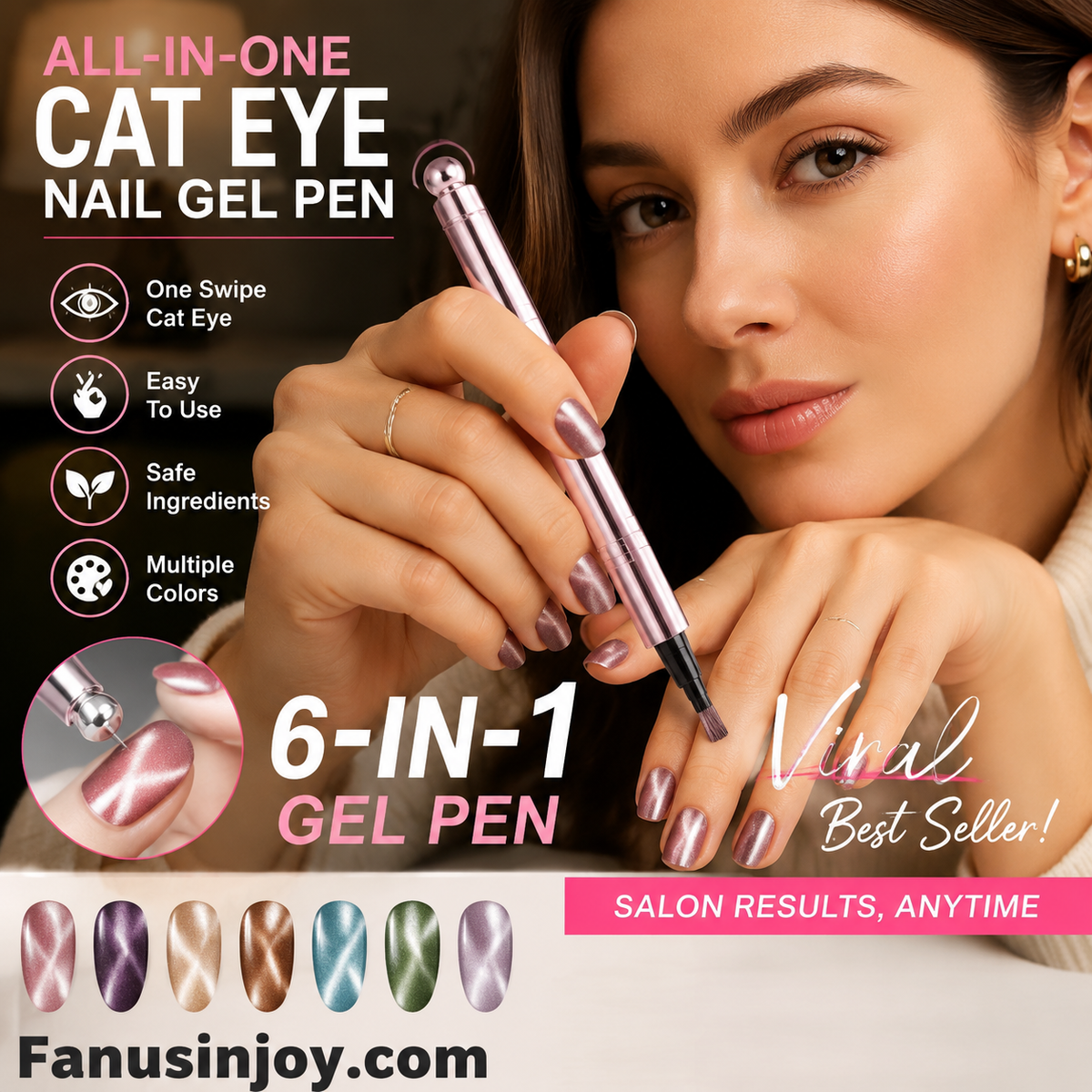 💅All-in-One Cat Eye Nail Gel Pen