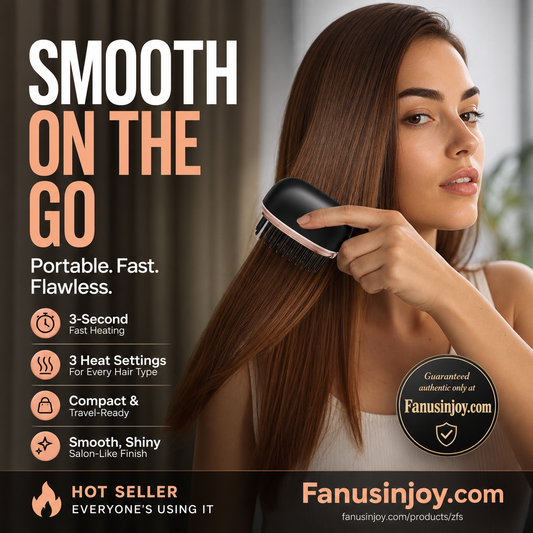 🥳2026 HOT SALE🥳💞50K+ SOLD!🔥⏰ 50% OFF! Mini Cordless Hair Straightener Comb – Heats in 3 seconds, smooths & shines any time. Plant protein coating – gentle on hair, no damage! ✨💇‍♀️