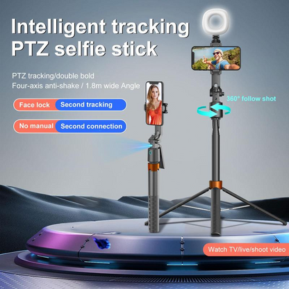 🥳2026 HOT SALE🥳💞50K+ SOLD! 📱🤳 50% OFF! 180cm Smart Face-Tracking Selfie Stick – 360° auto follow, dual fill lights & built-in camera. Stay in frame for live streaming & videos! 🛡️✅