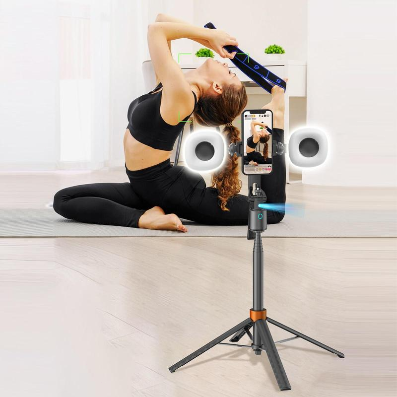 🥳2026 HOT SALE🥳💞50K+ SOLD! 📱🤳 50% OFF! 180cm Smart Face-Tracking Selfie Stick – 360° auto follow, dual fill lights & built-in camera. Stay in frame for live streaming & videos! 🛡️✅