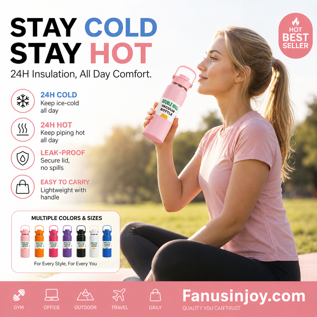 🥳2026 HOT SALE🥳💞50K+ SOLD!🎒🫖 50% OFF! Stainless Steel Vacuum Tumbler – Hot or cold, indoors or out. Leak‑proof, easy to clean, multiple colours. A daily companion you‘ll love! 💚✨
