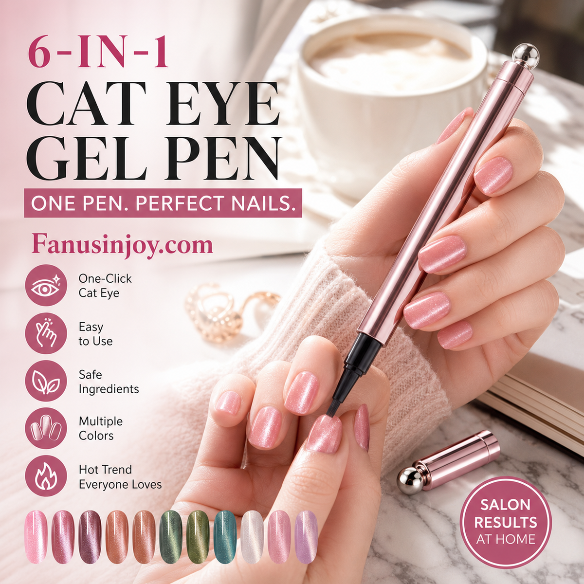 💅All-in-One Cat Eye Nail Gel Pen