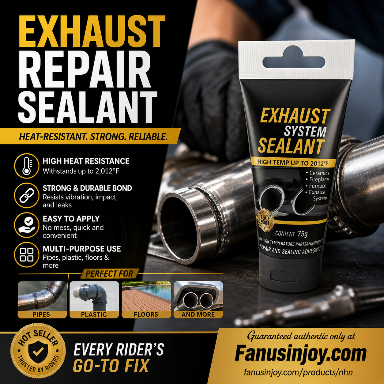 🥳2026 HOT SALE🥳💞50K+ SOLD!🔧💨 Buy 3 Get 2 FREE! High Temperature Exhaust Repair Sealant – 2000°F heat resistance, seals cracks & leaks on exhaust pipes & stoves. Easy DIY fix – save on garage bills! 🛠️✨
