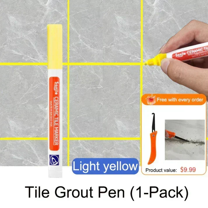 🥳2026 HOT SALE🥳💞50K+ SOLD! 🧱✨ BUY 1 GET 1 FREE! Special Price £9.99! Anti-Mould Grout Pen – covers black stains & mould instantly, waterproof seal. Restores kitchen & bathroom tiles like new! 🖌️✅