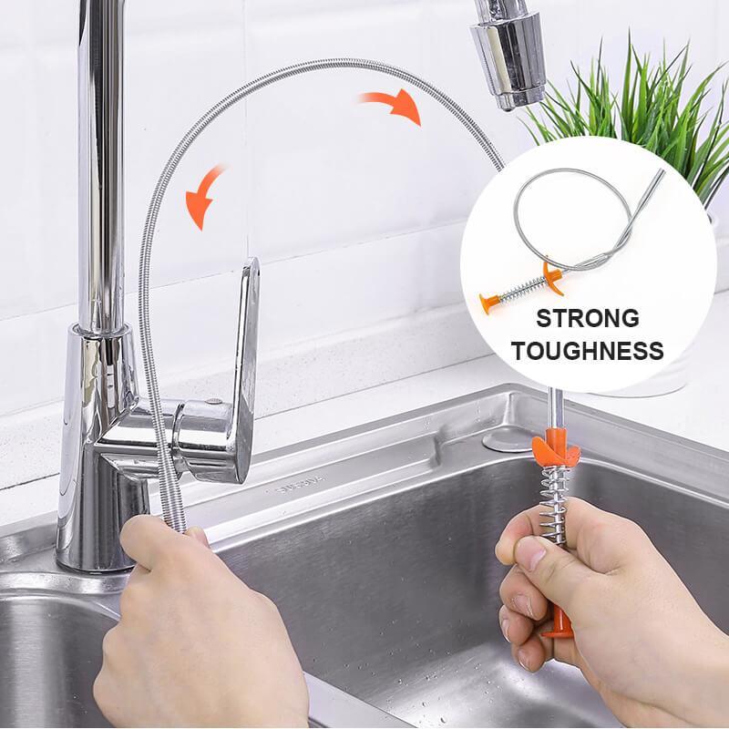 🚰🔧 Unclog Kitchen Sinks Fast! Drain Cleaning Hook, Targets Blockages Precisely💪🛡️
