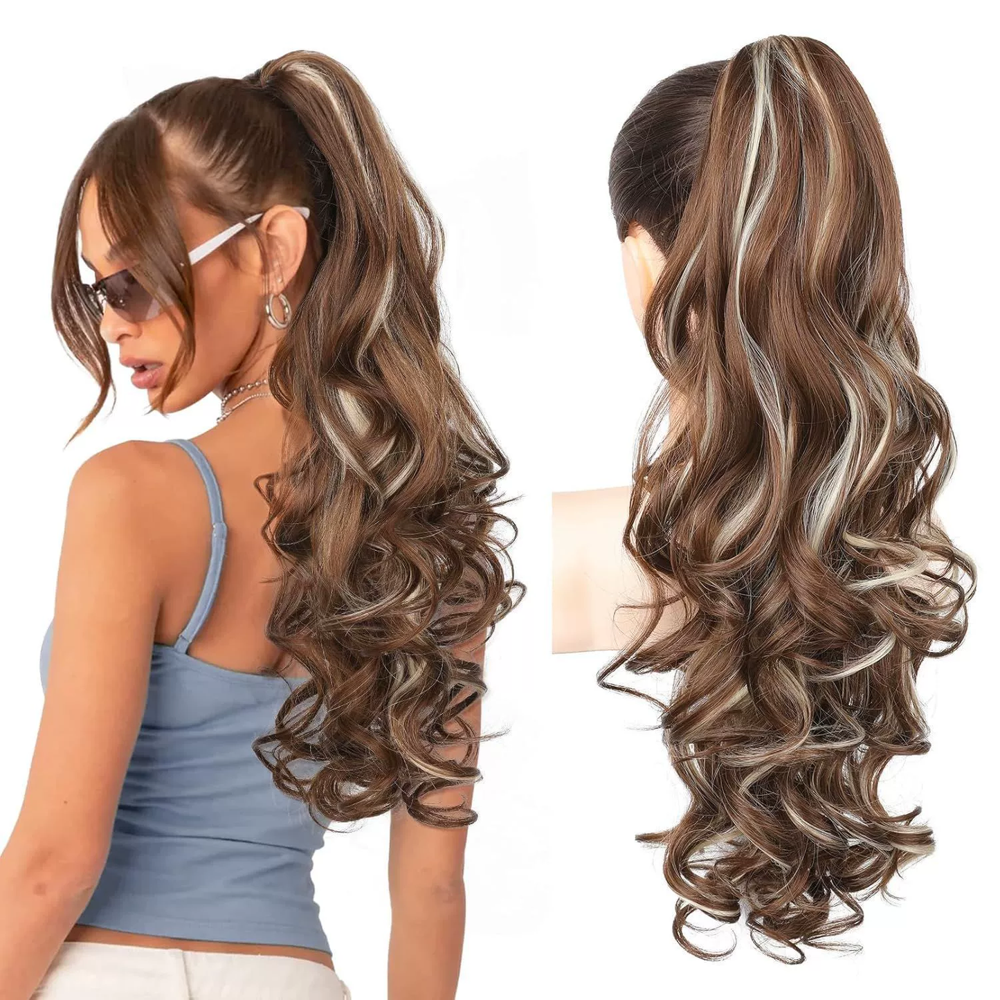 🥳2026 HOT SALE🥳💞50K+ SOLD!💜✨ 50% OFF! Clip-on Wavy Ponytail Extension – Natural big waves, tangle‑free & heat‑resistant. Instant volume in seconds! 🦚🎀