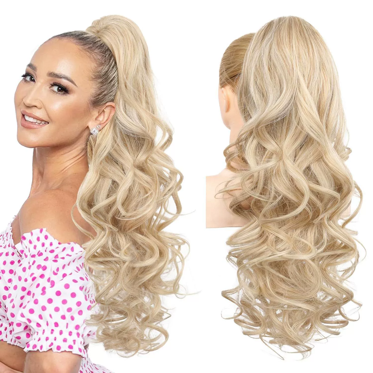 🥳2026 HOT SALE🥳💞50K+ SOLD!💜✨ 50% OFF! Clip-on Wavy Ponytail Extension – Natural big waves, tangle‑free & heat‑resistant. Instant volume in seconds! 🦚🎀