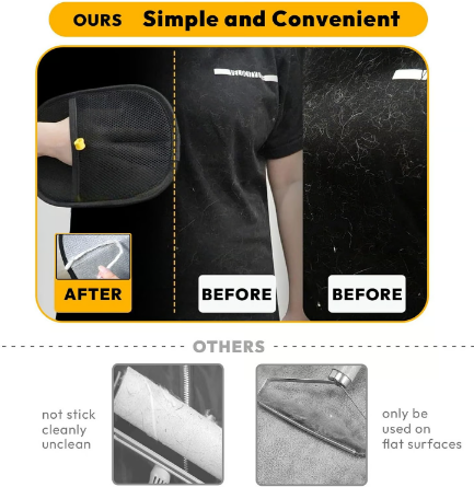 🥳2026 HOT SALE🥳💞50K+ SOLD! 🐾🧤 Pet Hair Remover Gloves – double-sided silicone bristles grab fur from sofas, clothes & carpets in seconds. Massages your pet while collecting loose hair – no more sticky rollers! 🧹✨
