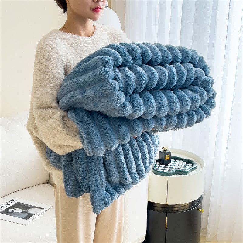 🥳2026 HOT SALE🥳💞50K+ SOLD! 🛏️☁️ LIMITED-TIME 50% OFF! Thickened Rabbit Plush & Milk Velvet Blanket – ultra-soft, warm & versatile. Perfect for home, office & travel! ✨💚