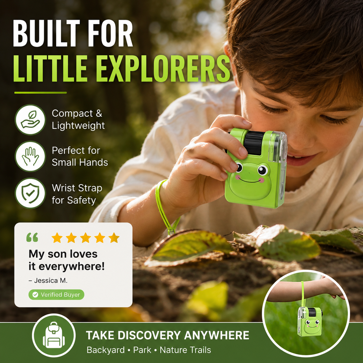 🥳2026 HOT SALE🥳💞50K+ SOLD!📱🔬 50% OFF! Selling Fast – Portable Kids Microscope – Pocket‑sized, UV light for fun checks, clips to phone. Adventure in your pocket! 🎒⚡