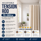 🥳2026 HOT SALE🥳💞50K+ SOLD! 🛁🔧 Adjustable Tension Rod – no drills, no screws, no wall damage! Strong internal spring holds up to 15KG. Fits 70-292cm – perfect for showers, curtains & windows! 🏠✅