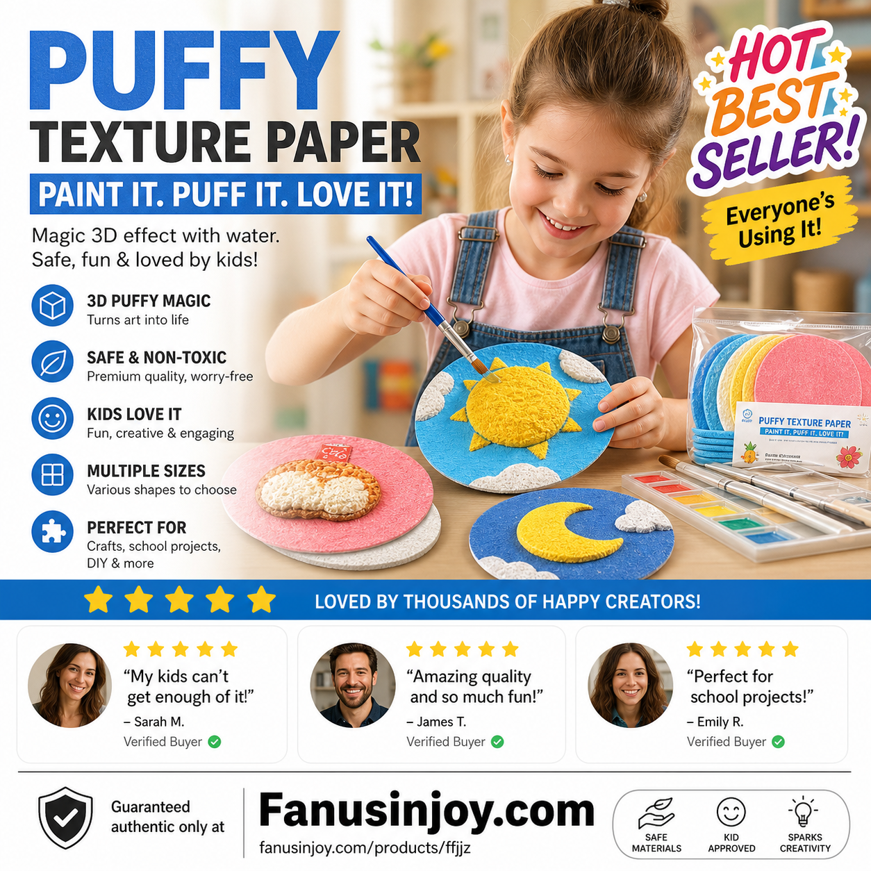 🥳2026 HOT SALE🥳💞50K+ SOLD!🎨✨ BUY 3 GET 2 FREE! Foam Texture Painting Paper – Draw, paint & add water – your artwork puffs up in seconds! Magic 3D effect, non‑toxic & mess‑free. Perfect for creative kids! 🖌️🌟