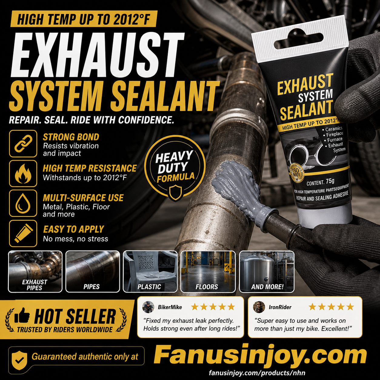 🥳2026 HOT SALE🥳💞50K+ SOLD!🔧💨 Buy 3 Get 2 FREE! High Temperature Exhaust Repair Sealant – 2000°F heat resistance, seals cracks & leaks on exhaust pipes & stoves. Easy DIY fix – save on garage bills! 🛠️✨