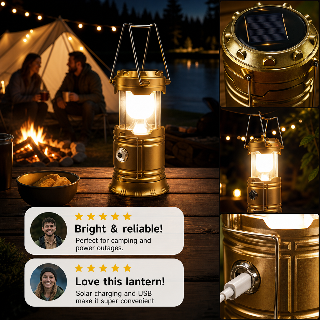 🥳2026 HOT SALE🥳💞50K+ SOLD! ⛺️🌞 50% OFF! Solar-Powered Retractable Camping Lantern – solar charging, adjustable height, portable & bright. Light up any campsite! 🛡️✅