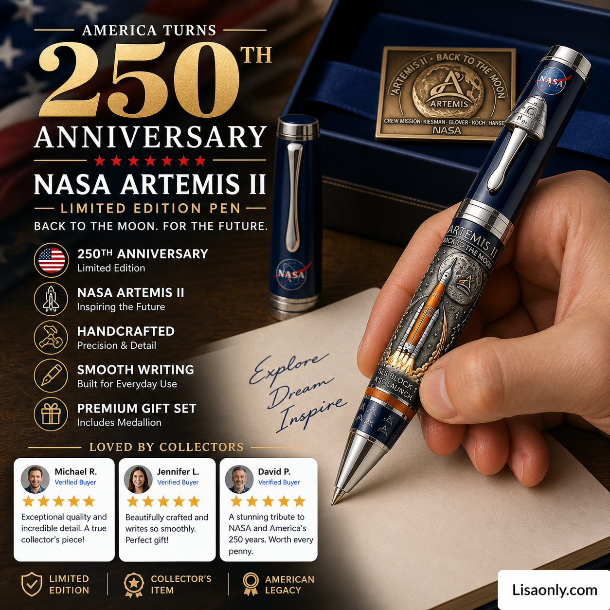 🥳2026 HOT SALE🥳💞50K+ SOLD!🎁⚜️ 50% OFF! 250th Anniversary Commemorative Pen – Heirloom quality, laser‑engraved motifs & velvet display case. The perfect gift for patriots, graduates & history lovers! 📜🖋️