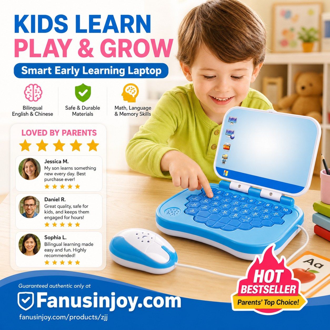🥳2026 HOT SALE🥳💞50K+ SOLD!🔥🎁 50% OFF! Bilingual Learning Machine for Infants & Toddlers – English & Chinese, maths, phonics & vocabulary. Fun & interactive – gives kids a head start! 👦✨