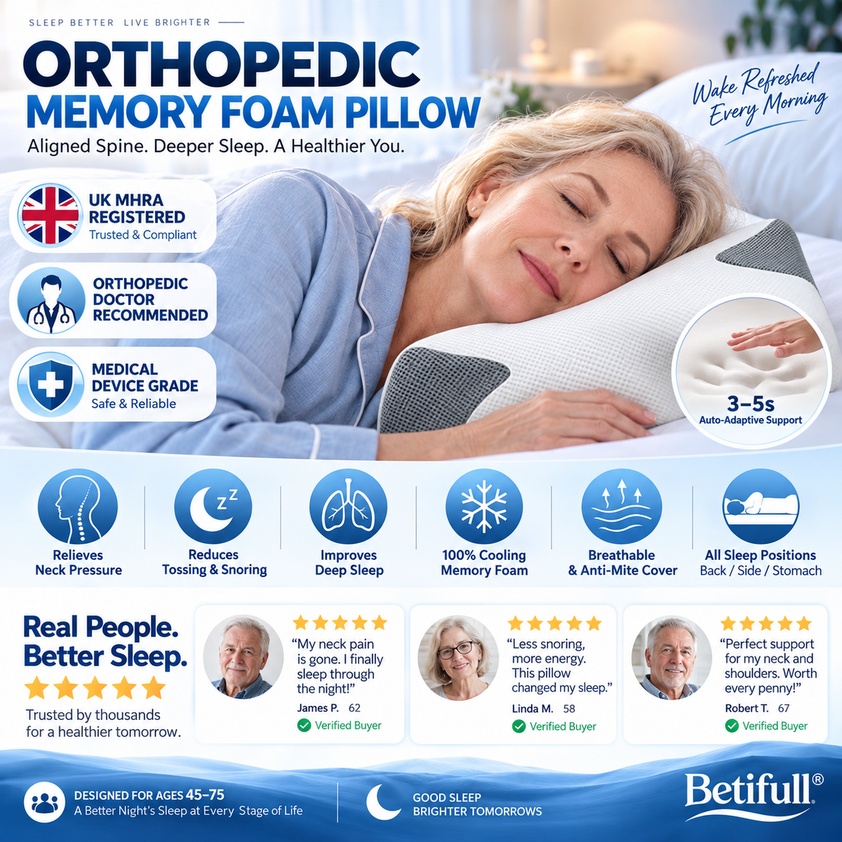 🥳2026 HOT SALE🥳💞50K+ SOLD!🦋😴 50% OFF! Butterfly Memory Foam Pillow – Slow rebound, ergonomic support. Aligns neck & spine for deep, restful sleep. Wake up refreshed. 🛏️✨