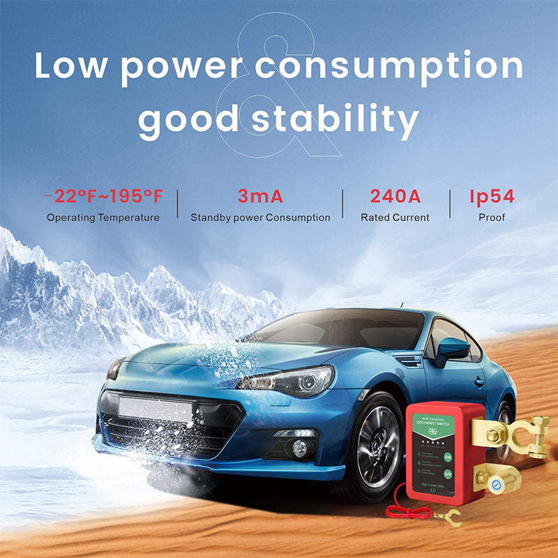 🥳2026 HOT SALE🥳💞50K+ SOLD!⚡🔋 50% OFF! Remote Car Battery Disconnect Switch – 12V/24V, key fob control, anti‑theft & auto low‑voltage cut‑off. Never drain your battery again! 🚗✨