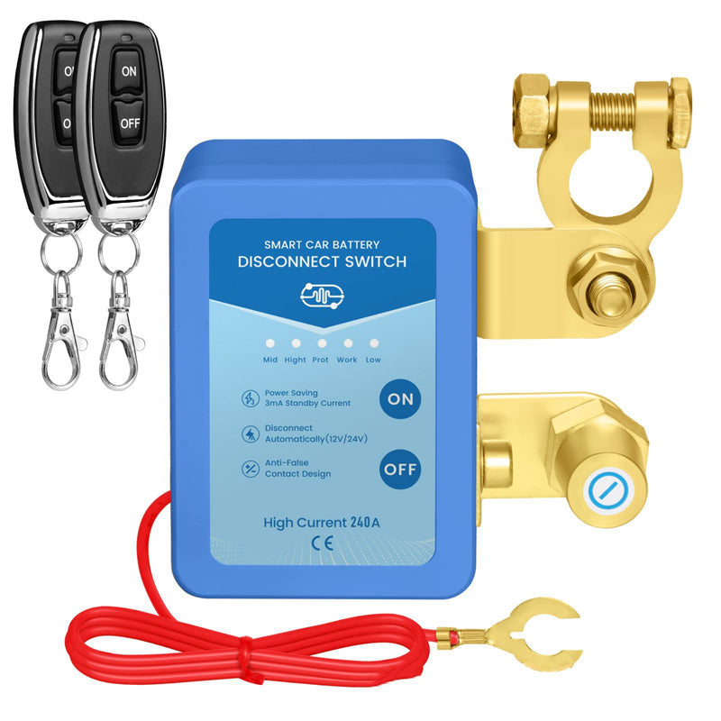 🥳2026 HOT SALE🥳💞50K+ SOLD!⚡🔋 50% OFF! Remote Car Battery Disconnect Switch – 12V/24V, key fob control, anti‑theft & auto low‑voltage cut‑off. Never drain your battery again! 🚗✨