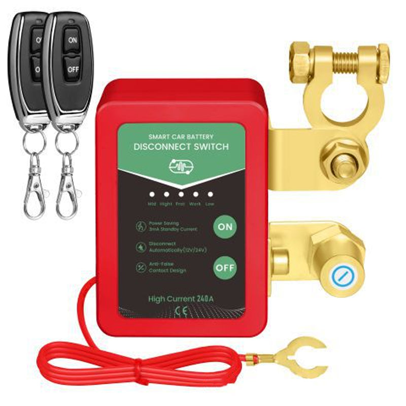 🥳2026 HOT SALE🥳💞50K+ SOLD!⚡🔋 50% OFF! Remote Car Battery Disconnect Switch – 12V/24V, key fob control, anti‑theft & auto low‑voltage cut‑off. Never drain your battery again! 🚗✨