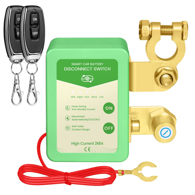 🥳2026 HOT SALE🥳💞50K+ SOLD!⚡🔋 50% OFF! Remote Car Battery Disconnect Switch – 12V/24V, key fob control, anti‑theft & auto low‑voltage cut‑off. Never drain your battery again! 🚗✨