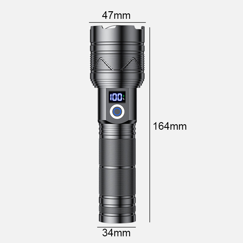 🥳2026 HOT SALE🥳💞50K+ SOLD! 🔦✨ 50% OFF! Rechargeable High-Lumens Flashlight – 500m beam, 5 modes, 5000mAh power bank, IPX65 waterproof. Never get caught in the dark! 🛡️💪