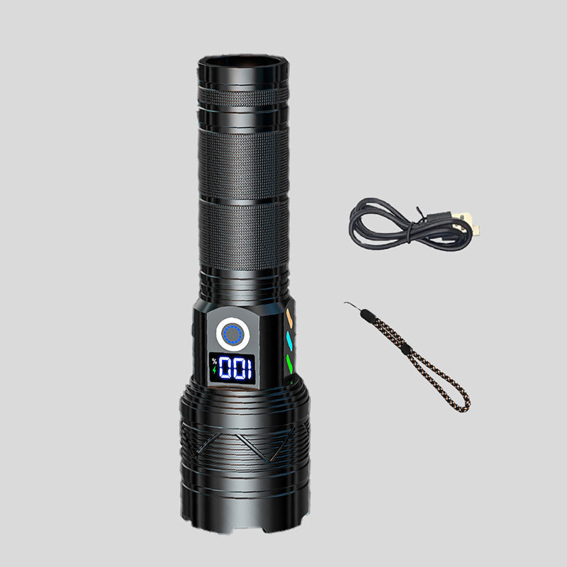 🥳2026 HOT SALE🥳💞50K+ SOLD! 🔦✨ 50% OFF! Rechargeable High-Lumens Flashlight – 500m beam, 5 modes, 5000mAh power bank, IPX65 waterproof. Never get caught in the dark! 🛡️💪