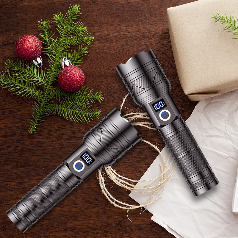 🥳2026 HOT SALE🥳💞50K+ SOLD! 🔦✨ 50% OFF! Rechargeable High-Lumens Flashlight – 500m beam, 5 modes, 5000mAh power bank, IPX65 waterproof. Never get caught in the dark! 🛡️💪