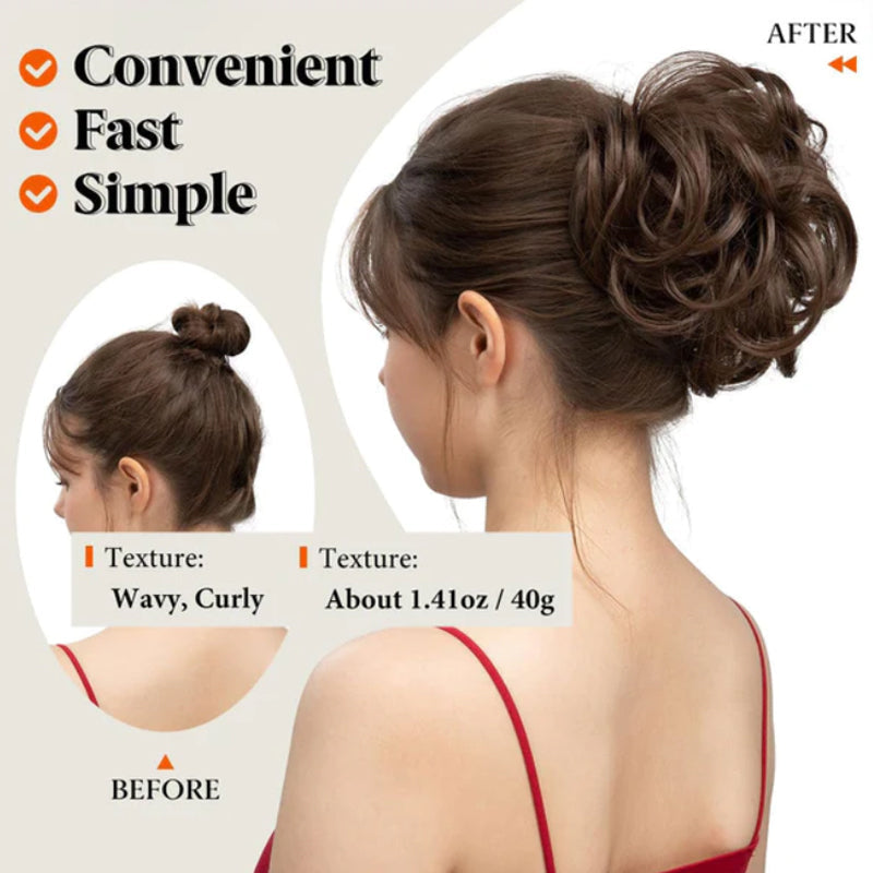 🥳2026 HOT SALE🥳💞50K+ SOLD! 🎀✨ 50% OFF! Clip-In Messy Side Comb Hair Bun – instant voluminous updo in 10 seconds. Heat-friendly, secure hold & effortless elegance for any occasion! 💇‍♀️💪