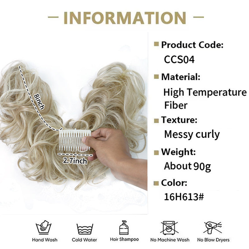 🥳2026 HOT SALE🥳💞50K+ SOLD! 🎀✨ 50% OFF! Clip-In Messy Side Comb Hair Bun – instant voluminous updo in 10 seconds. Heat-friendly, secure hold & effortless elegance for any occasion! 💇‍♀️💪