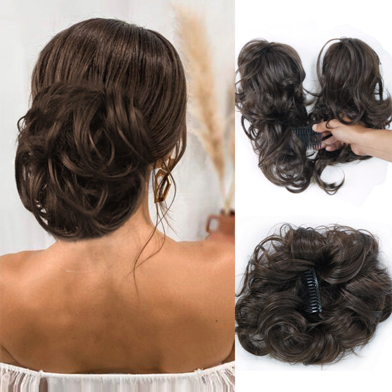 🥳2026 HOT SALE🥳💞50K+ SOLD! 🎀✨ 50% OFF! Clip-In Messy Side Comb Hair Bun – instant voluminous updo in 10 seconds. Heat-friendly, secure hold & effortless elegance for any occasion! 💇‍♀️💪