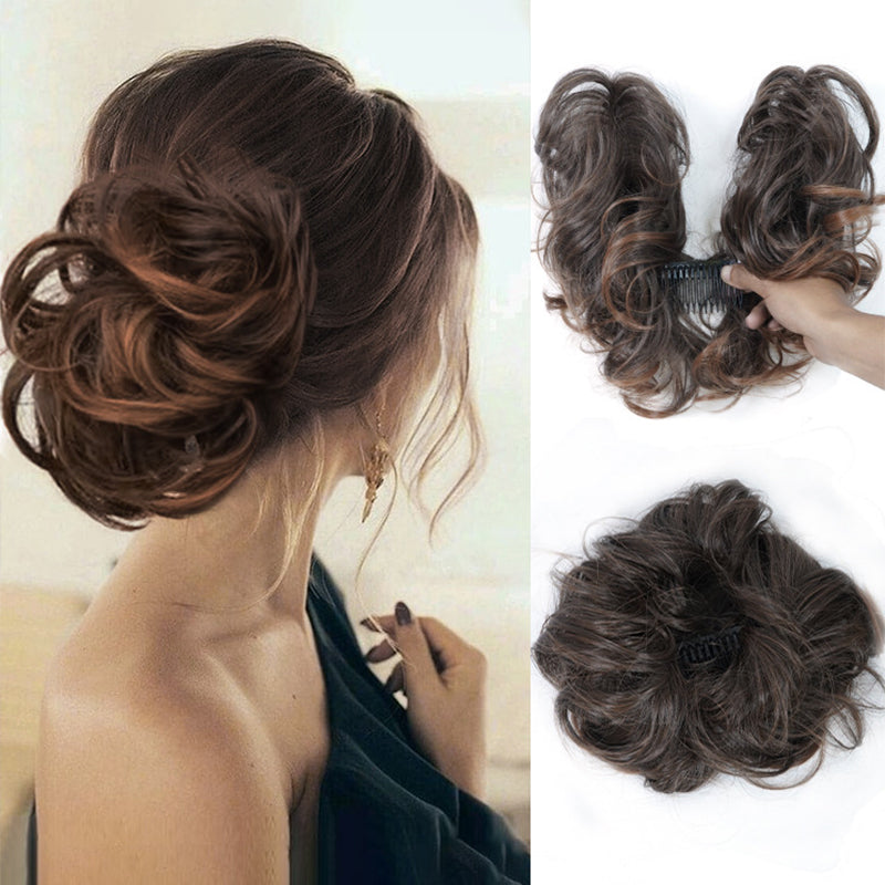 🥳2026 HOT SALE🥳💞50K+ SOLD! 🎀✨ 50% OFF! Clip-In Messy Side Comb Hair Bun – instant voluminous updo in 10 seconds. Heat-friendly, secure hold & effortless elegance for any occasion! 💇‍♀️💪