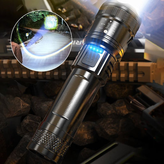 🚗💥Turn Night into Day! Super Bright Zoomable Flashlight | Long-Range Beam🛡️🔦