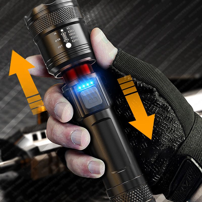 🚗💥Turn Night into Day! Super Bright Zoomable Flashlight | Long-Range Beam🛡️🔦