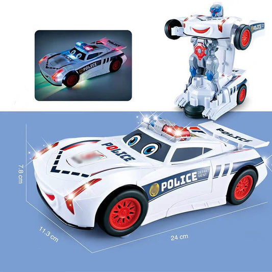 🥳2026 HOT SALE🥳💞50K+ SOLD!💥📢📢 50 %  OFF !! ⏰Electric Universal Deformation Police Toy Car🎁Best Gift For Kid🥳