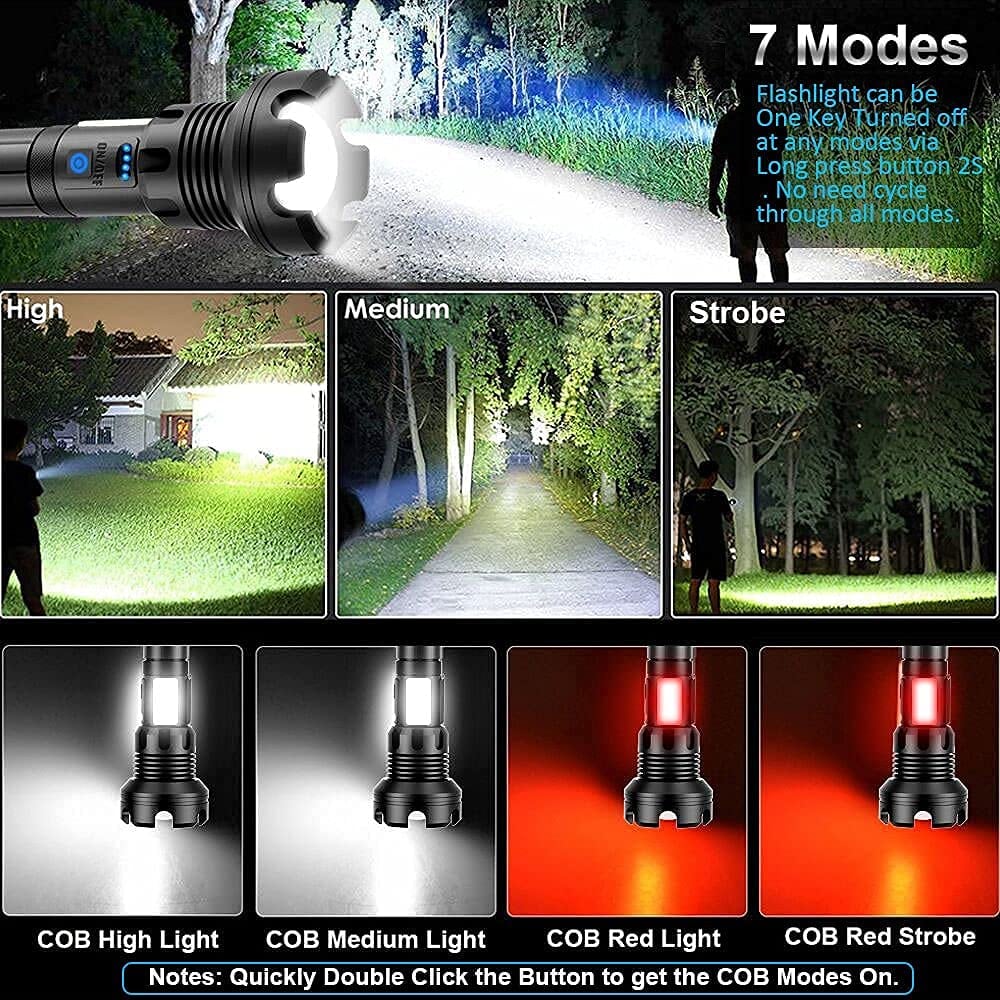 💥Christmas Sale 50% OFF🔦20000 Lumen Tactical Flashlight-Extreme Beam & Power Bank Function⚡