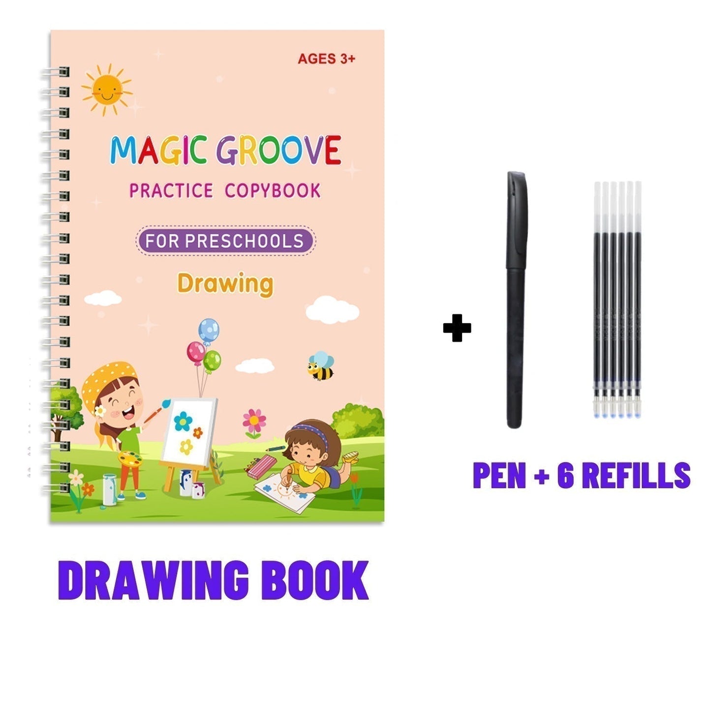 🥳2026 HOT SALE🥳💞50K+ SOLD!📚🖍️ 50% OFF! 4‑in‑1 Reusable Learning Books – Handwriting, numbers, drawing & motor skills. Magic vanishing ink – wipe & try again! Perfect for ages 2+. 💪✨
